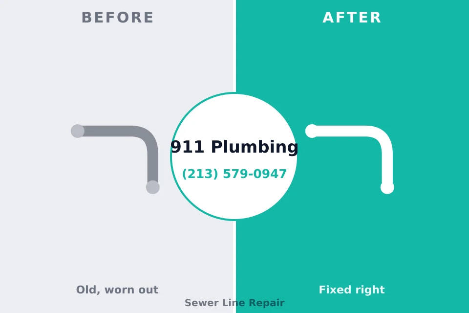 Before and after: plumbing repair Beechwood, MI